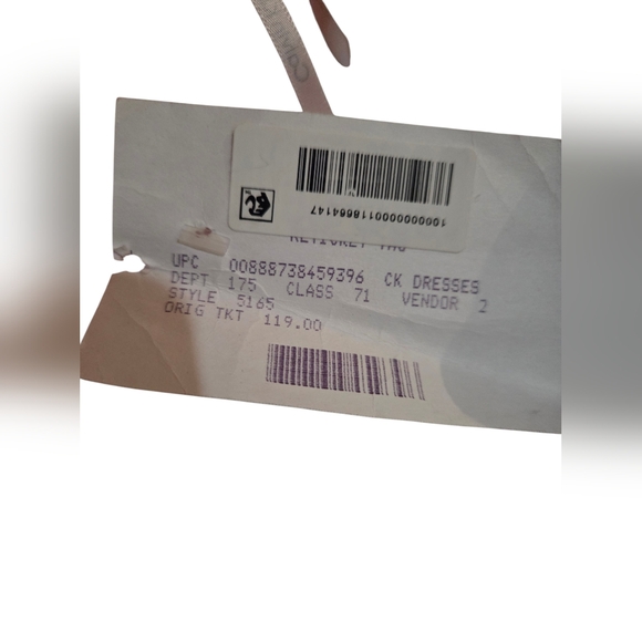 Calvin Klein - NEW Vibrant Coral Geometric Textured Mini Dress. Great For Summer - Picture 6 of 8